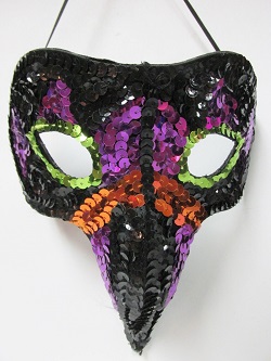 KCMask001 Katherine\'s Collection - Handcrafted Sequined Mask<BR>(Click on Picture-FULL DETAILS)